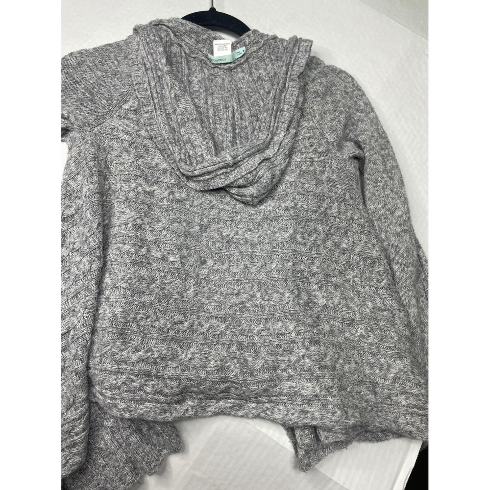 Maurices Gray Cable Knit Hooded Open Front Cardigan Sweater Womens Medium - Picture 6 of 6